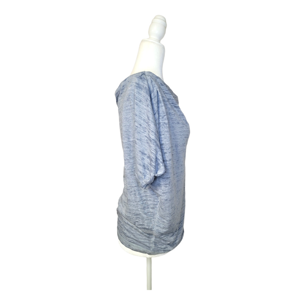 We the Free Cowl Neck Heather Knit Top Half Sleeves Blue/Gray Size Large - Picture 5 of 10